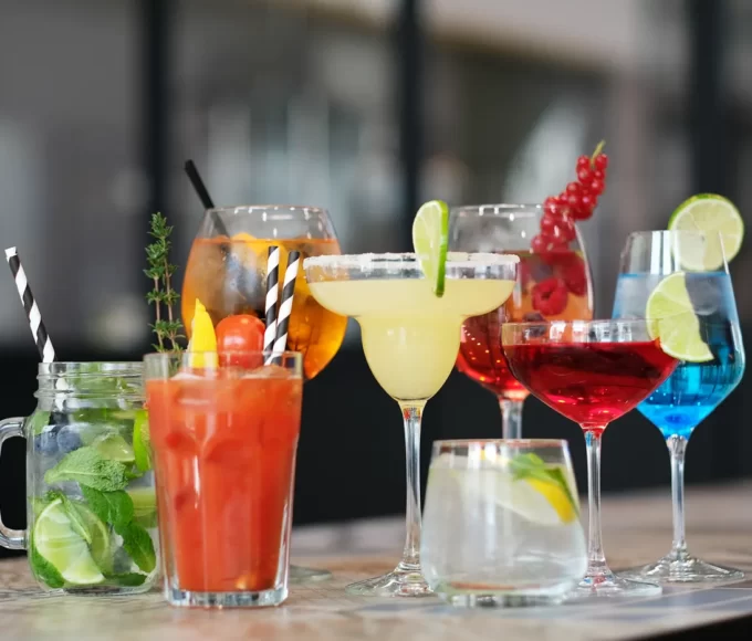 selection cocktails caribeens