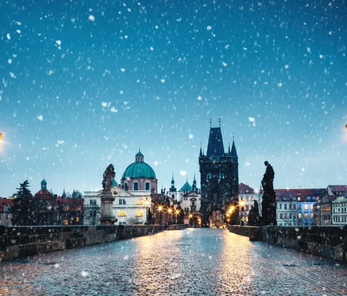 Prague neige