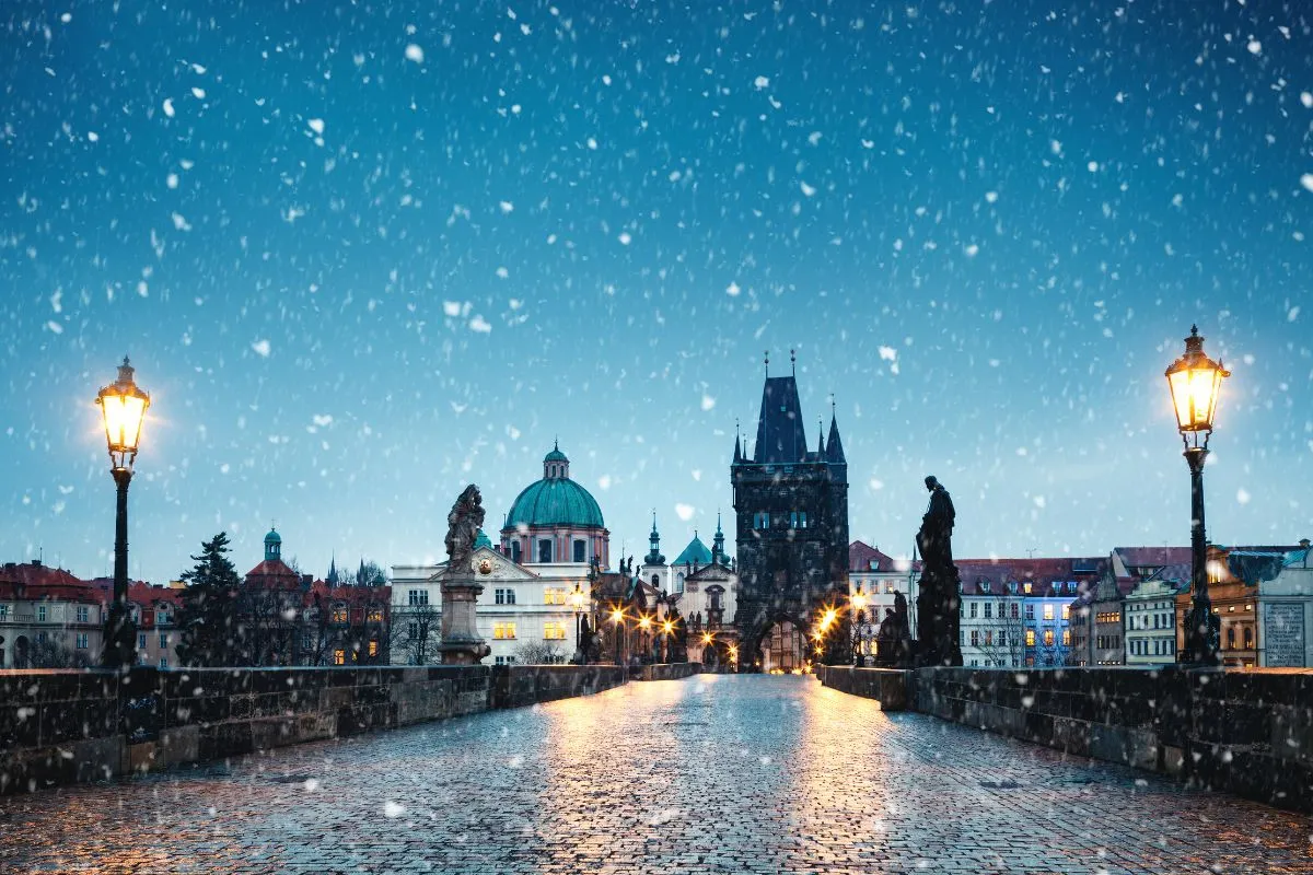 Prague neige