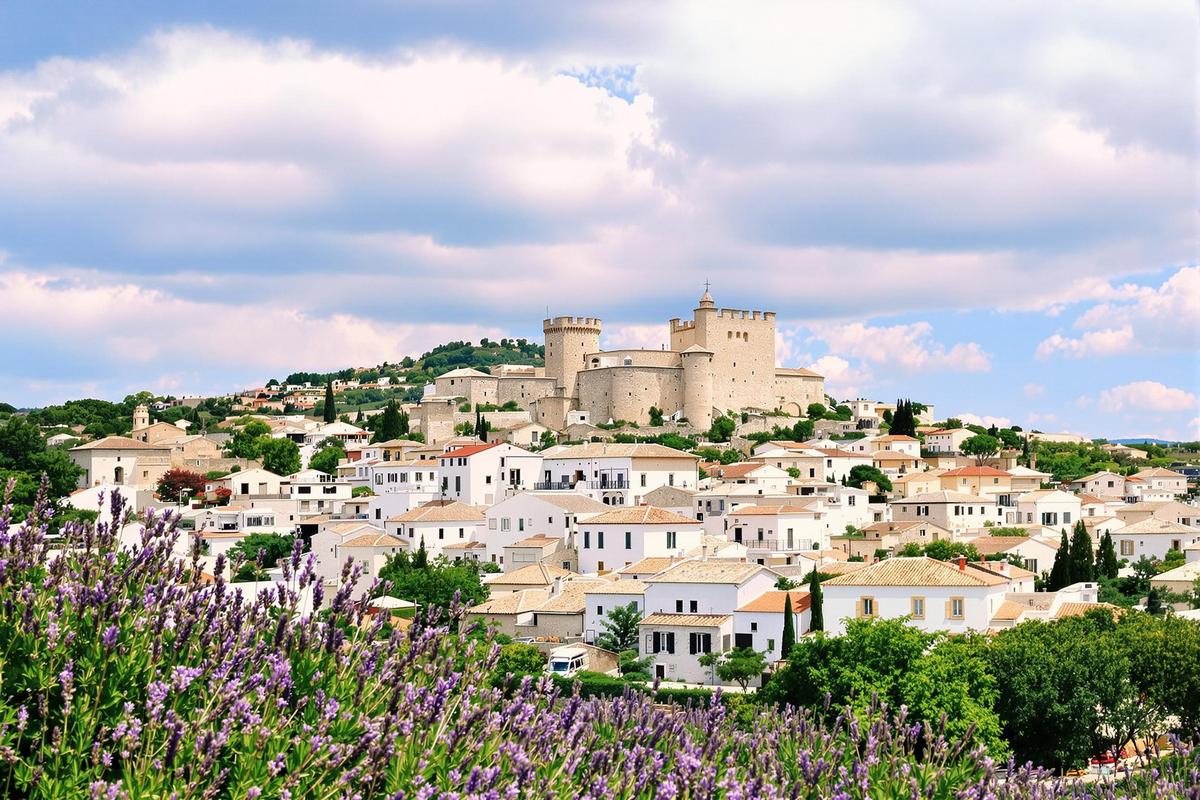 Aux frontières de l'Ardèche, ce joyau du Gard vous transporte dans le passé avec son château et ses ruelles en pierre blanche