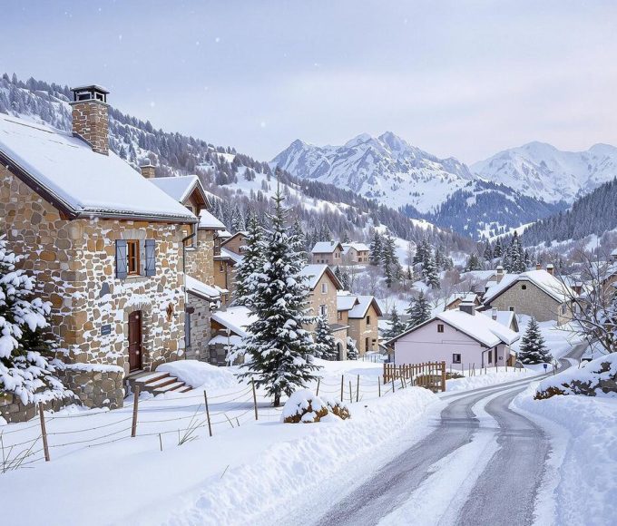 Avec -10°C, ce village des Pyrénées, perché à 1130 mètres, vit sous la neige pendant 6 mois chaque année