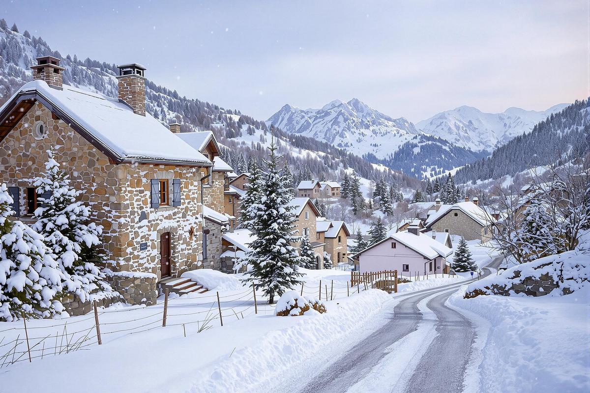 Avec -10°C, ce village des Pyrénées, perché à 1130 mètres, vit sous la neige pendant 6 mois chaque année