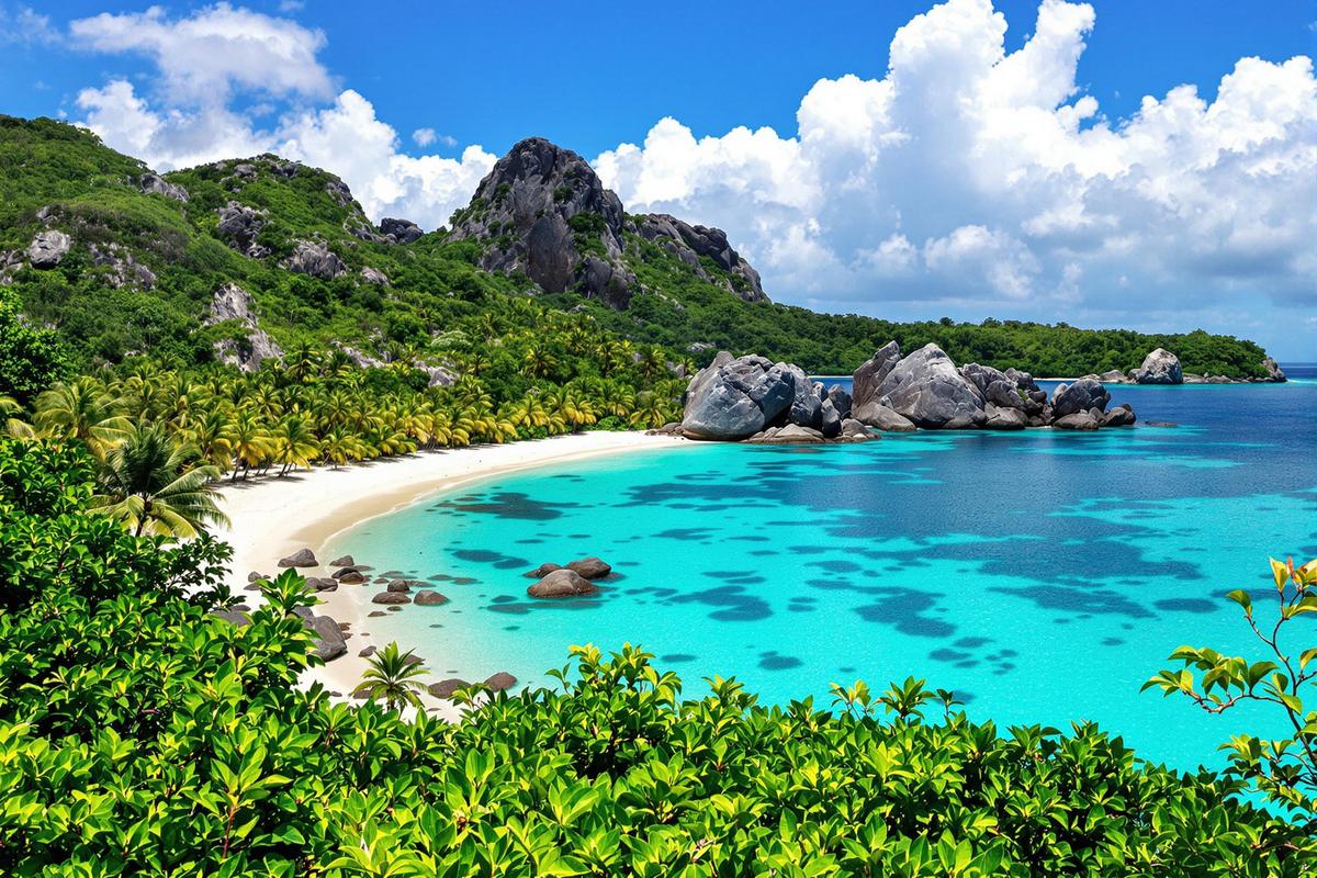 115 îles, 150 plages paradisiaques et plus de 1000 espèces de poissons côtoient cet archipel de rêve