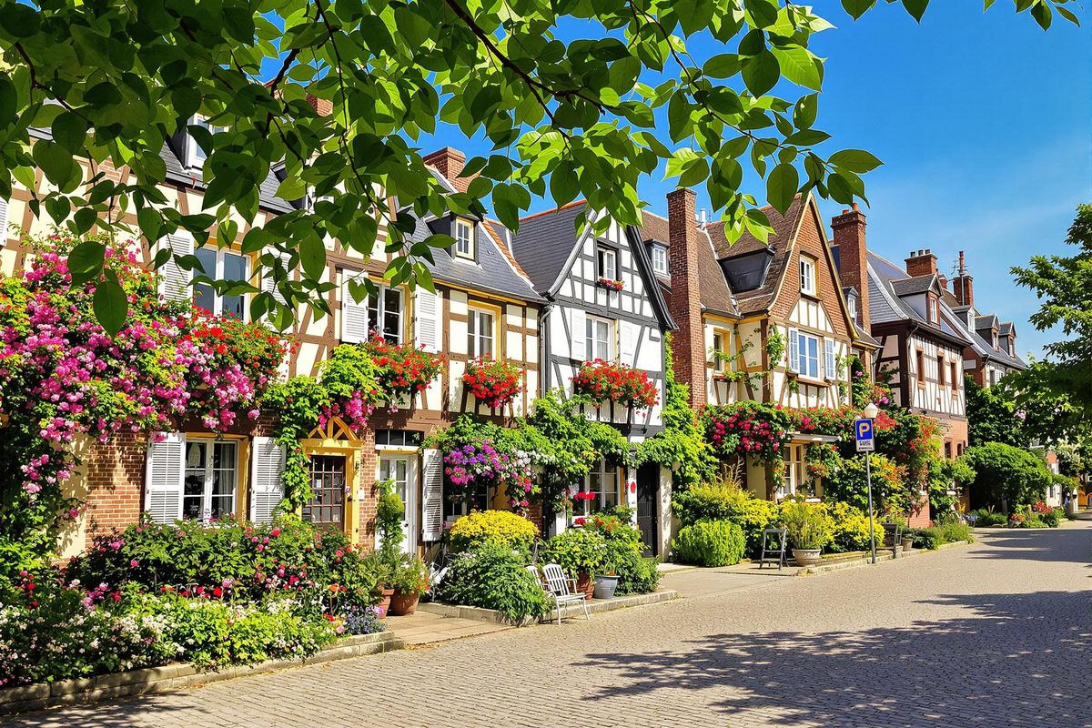 Classé parmi les 'plus beaux villages de France', ce village normand a parfaitement gardé son charme d'antan