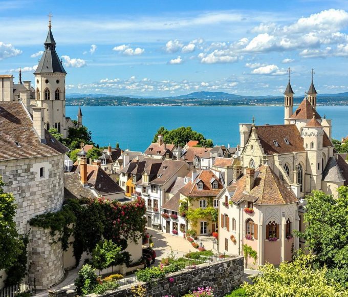 Dominant le lac Léman, cette cité médiévale fortifiée est un véritable bijou parmi les plus beaux villages de France : Yvoire