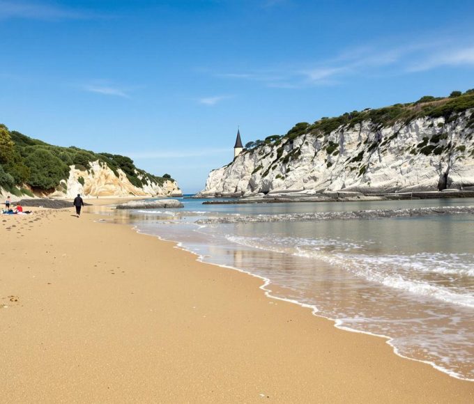 Moins fréquenté que Deauville, ce village normand est bien plus authentique avec ses plages de rêve (Saint-Aubin-sur-Mer)