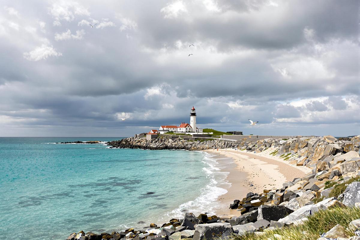 Avec une altitude moyenne de 1,5 mètre, cette fine île bretonne de seulement 2 km se trouve au ras des flots