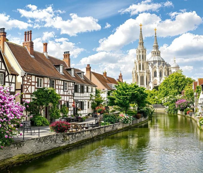 Avec ses canaux et ses maisons à colombages, ce petit village de Normandie est une pépite à découvrir de toute urgence !.jpg
