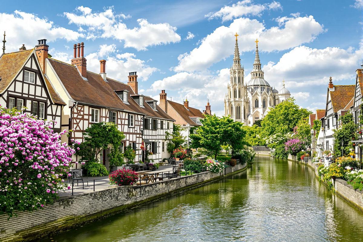 Avec ses canaux et ses maisons à colombages, ce petit village de Normandie est une pépite à découvrir de toute urgence !.jpg
