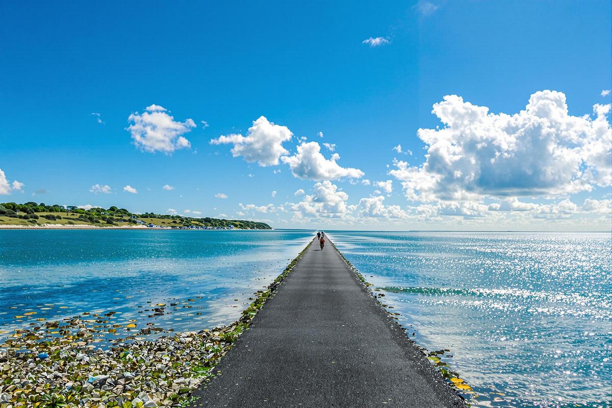 Cette île française propose une route cyclable qui disparaît sous la mer deux fois par jour.jpg